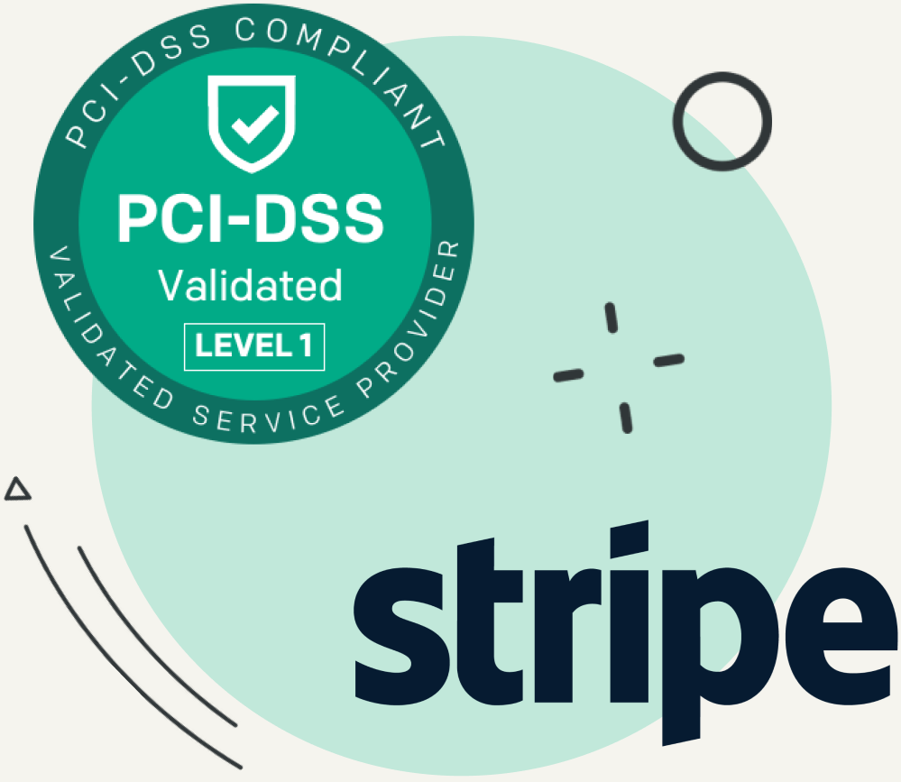 PCI-DSS Validated Level 1 and Stripe